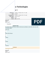 Web Systems Technologies Mid Quiz