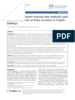 Comparison Between Tracheal Ratio Methods Used by Three Observers at Three Occasions in English Bulldogs