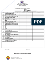 Monitoring Tool School Heads Teachers 2022 2023