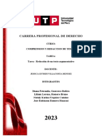 Semana 01 - Temas 01 y 02 Tarea - Redacción de Un Texto Argumentativo