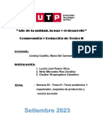 Semana 03 - Tema 01 - Tarea Académica 1-Organizador, Esquema de Producción y Versión Borrador