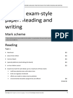 Igcse Esl 6ed TR Practice Exam-Style Reading and Writing Marking Scheme