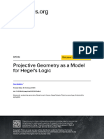 Projective Geometry As A Model For Hegel