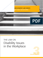 The LAW On Disability Issues in The Workplace