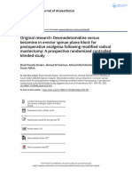 Ketamine Vs Dexmedetomidine in Erector Spinae Block