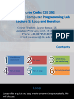 L5, Loop and Iteration, CSE 202, BN11