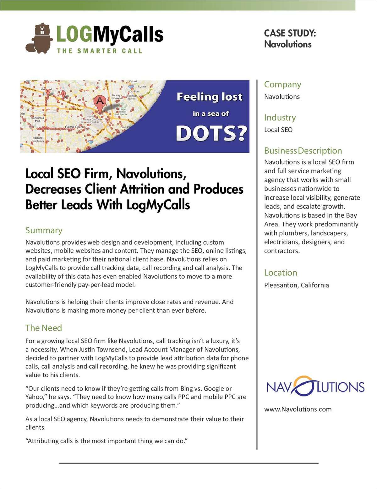 Local SEO Firm, Navolutions, Decreases Client Attrition and Produces Better Leads With LogMyCalls