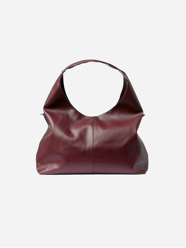 Bohema Bohema Grape Leather Vegan Slouchy Tote Bag | Burgundy