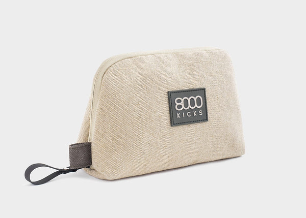 8000kicks Accessory & Tech Vegan Hemp Pouch | Beige