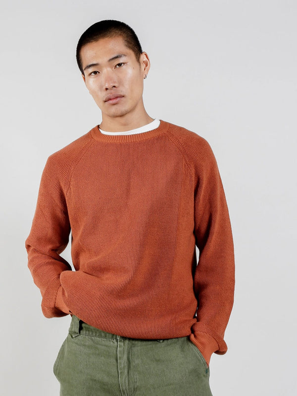 KOMODO Fog Unisex Organic Cotton Jumper | Orange S