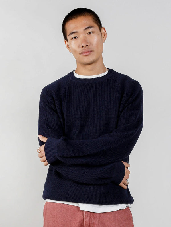 KOMODO Fog Unisex Organic Cotton Jumper | Navy