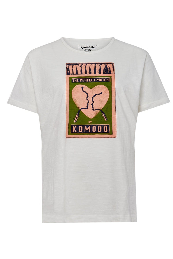 KOMODO MATCHMAKING - Organic Cotton Tee Off White