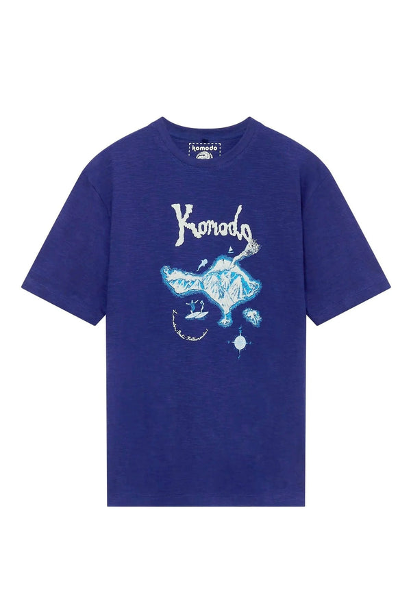 KOMODO BALI ISLAND - Organic Cotton Tee Navy