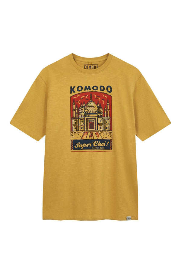 KOMODO SUPER CHAI Mens GOTS Organic Cotton Tee - Honey