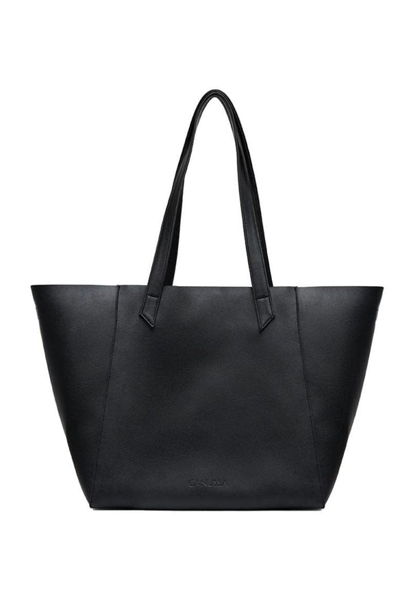 Canussa Totissimo Foldable Vegan Leather Tote Bag | Black