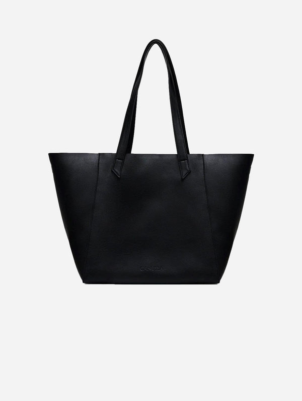 Canussa Totissimo Foldable Vegan Leather Tote Bag | Black