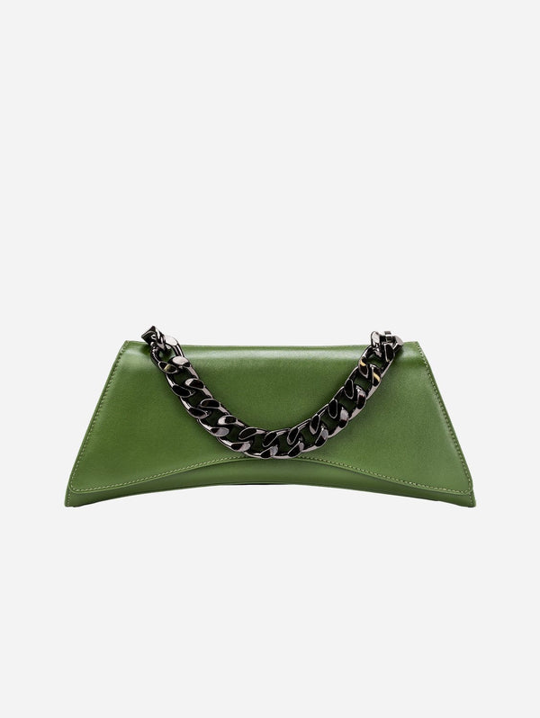 Eslla Satori Vegan Cactus Leather Clutch | Green Helen