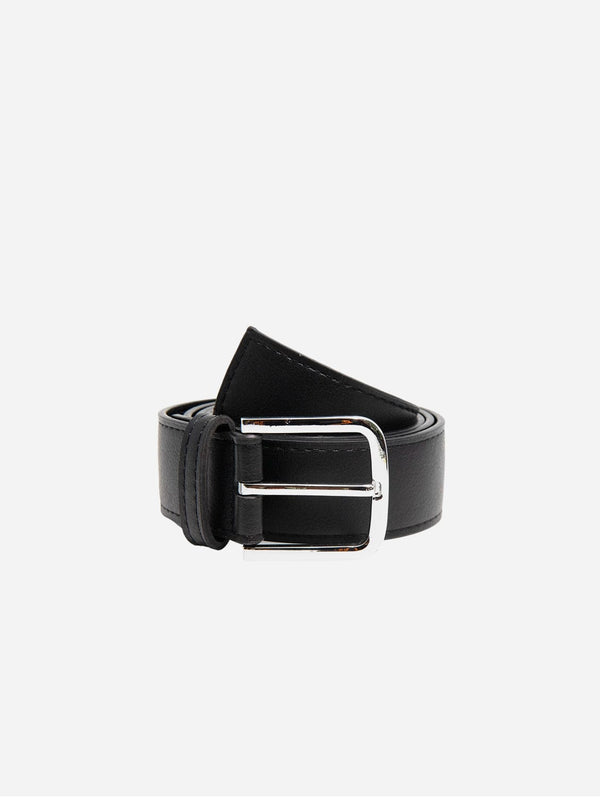 Green Laces Bo Silver Buckle Vegan Belt | Black 75 cm