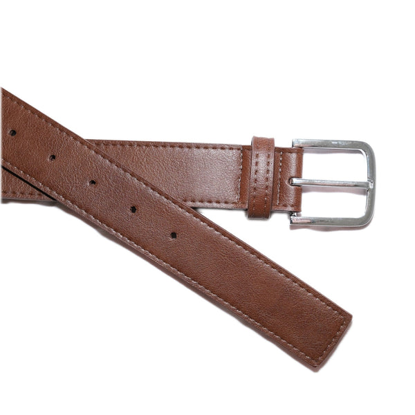 Green Laces Bo belt chestnut silver buckle