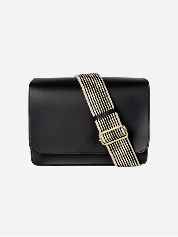 O My Bag Audrey Apple Leather Vegan Crossbody | Black Black / Vegan Uppeal™ / Medium