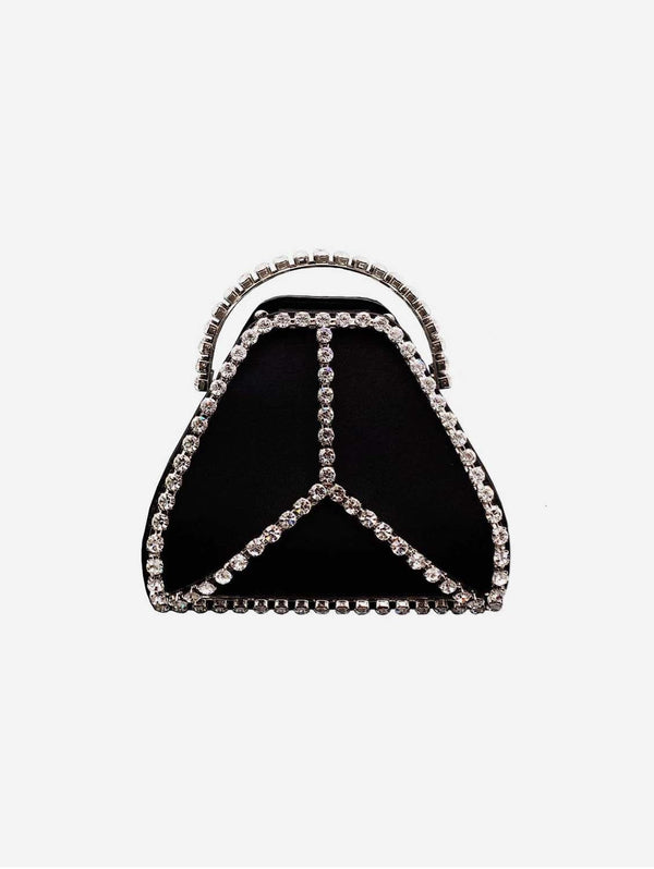 Thalie Cleo Mini Strass Vegan Bag | Black