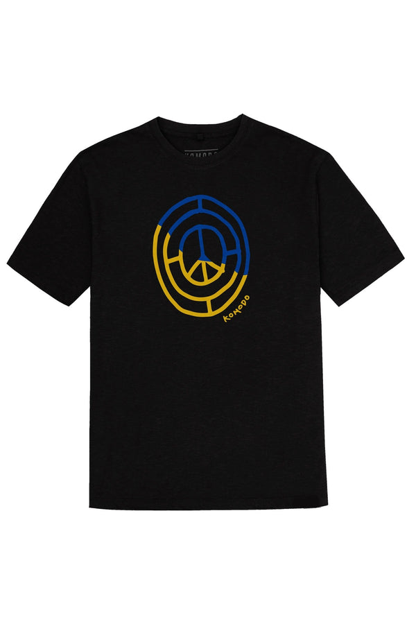 KOMODO PEACE 4 UKRAINE Organic cotton womens tee - Black