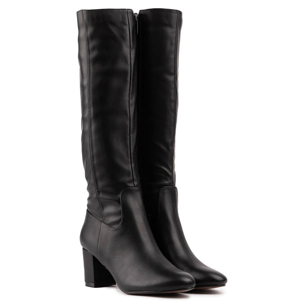 V.GAN Avocado Women's Vegan Leather Knee High Boots | Black