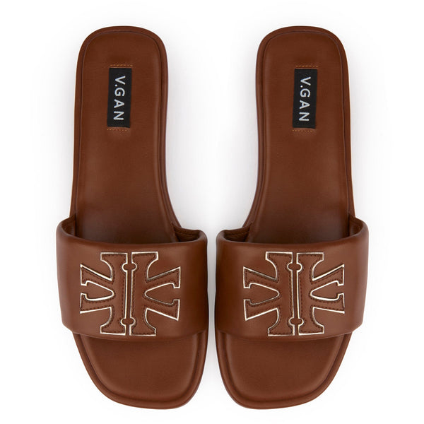 V.GAN Choy Logo Slider Sandals