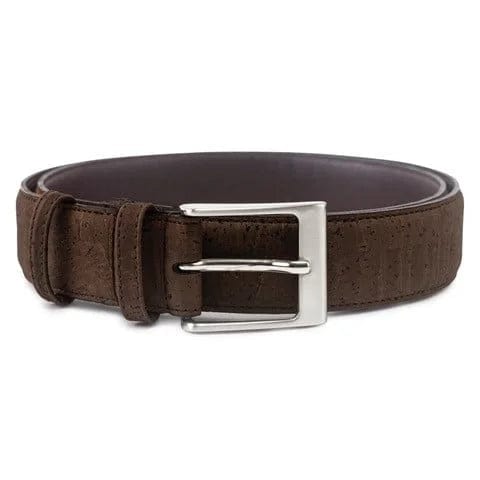 Watson & Wolfe Three-Piece Construction Cork Vegan Belt | Brown