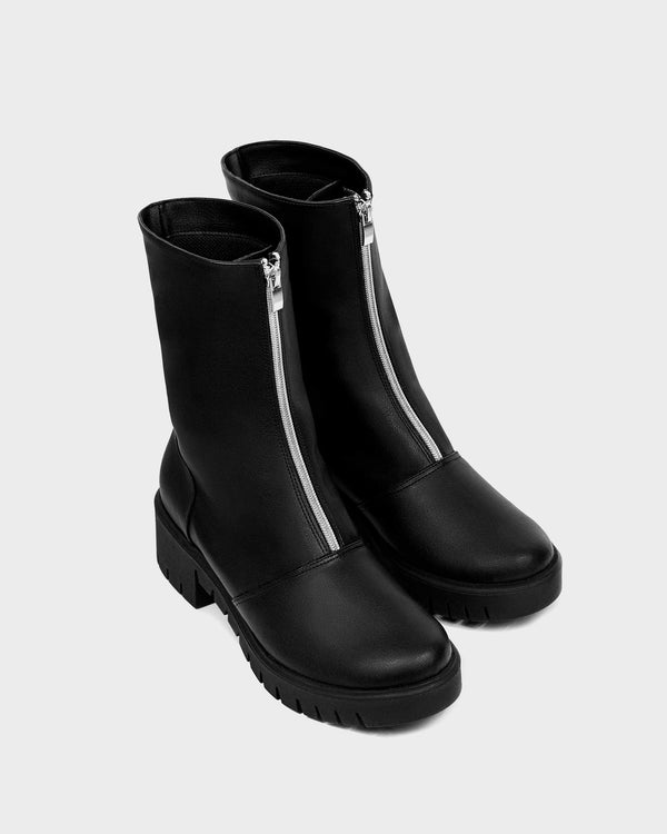 Bohema Cyber Boots Black cactus leather ankle boots