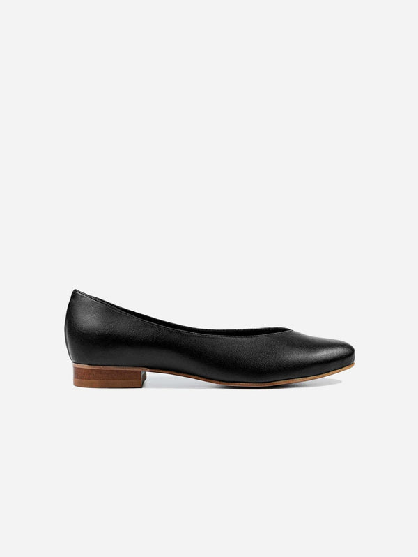 Bohema Desserto® Cactus Leather Vegan Ballerina Pumps | Black