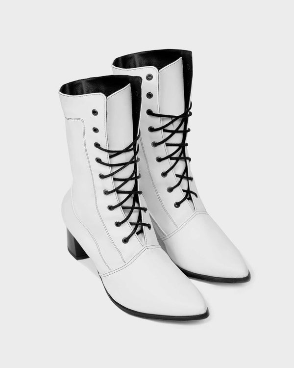 Bohema High Boots White cactus leather boots