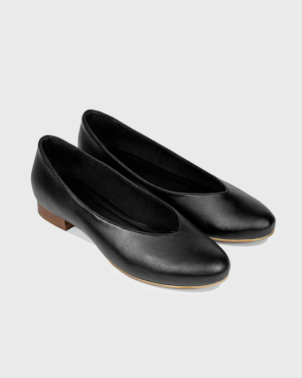 Bohema Pumps Black Nopal ballerinas made of cactus leather