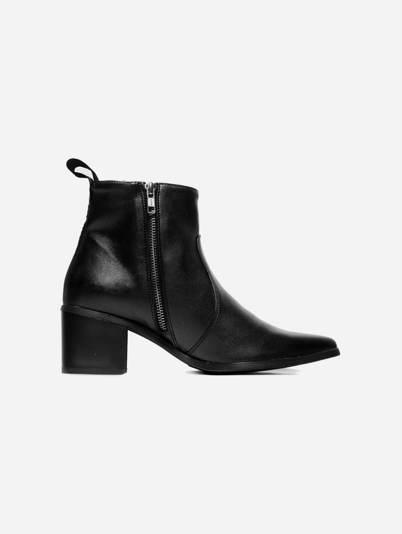 Bohema Swan No.1 Desserto® Cactus Leather Vegan Ankle Boots | Black