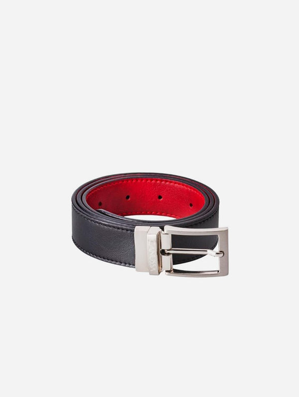 Canussa Reversible Vegan Leather Belt | Black & Red