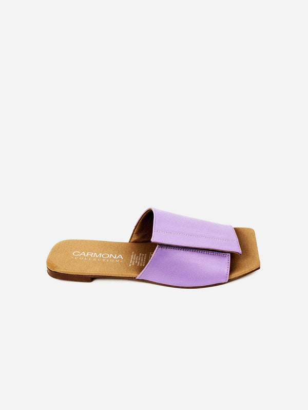 Carmona Collection Andrea Cactus Leather Vegan Sandals | Lilac