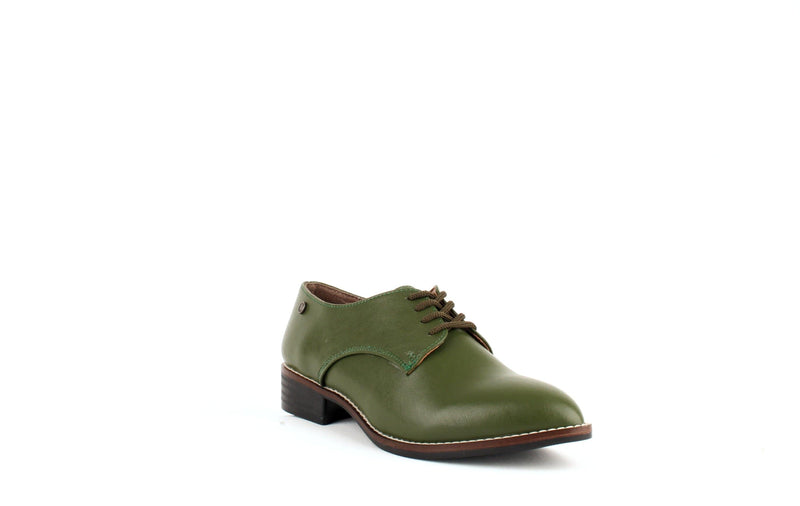 Carmona Collection Esther Vegan Cactus Leather Derby Shoe | Green