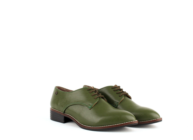 Carmona Collection Esther Vegan Cactus Leather Derby Shoe | Green