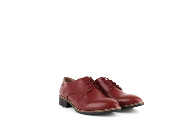 Carmona Collection Esther Vegan Cactus Leather Derby Shoe | Red