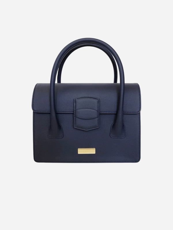 Kaila Katherine Kensington Cactus Leather Vegan Bag | Navy