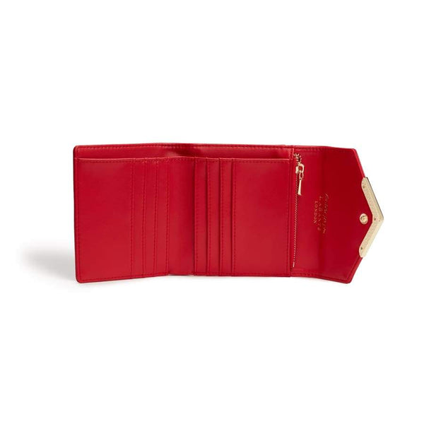 La Bante Diana Red Small Vegan Bifold Purse