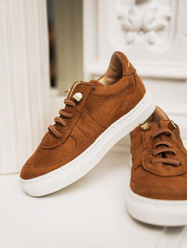 Minuit sur Terre Acrobate Vegan Suede Kids Trainers | Hazelnut UK7.5 / EU25 / US8