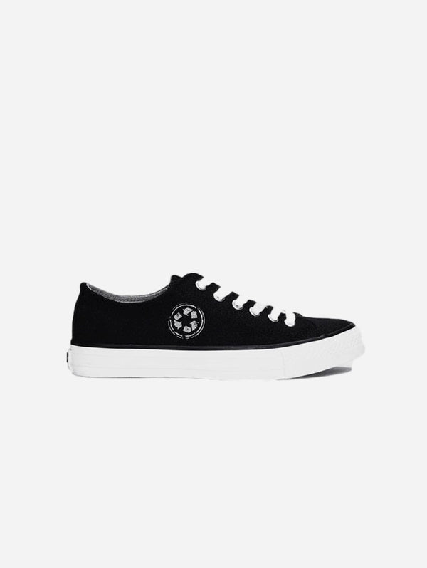 NAE Vegan Shoes Reclaim Recycled PET Unisex Low Top Vegan Trainers | Black Black / UK3 / EU36 / US5