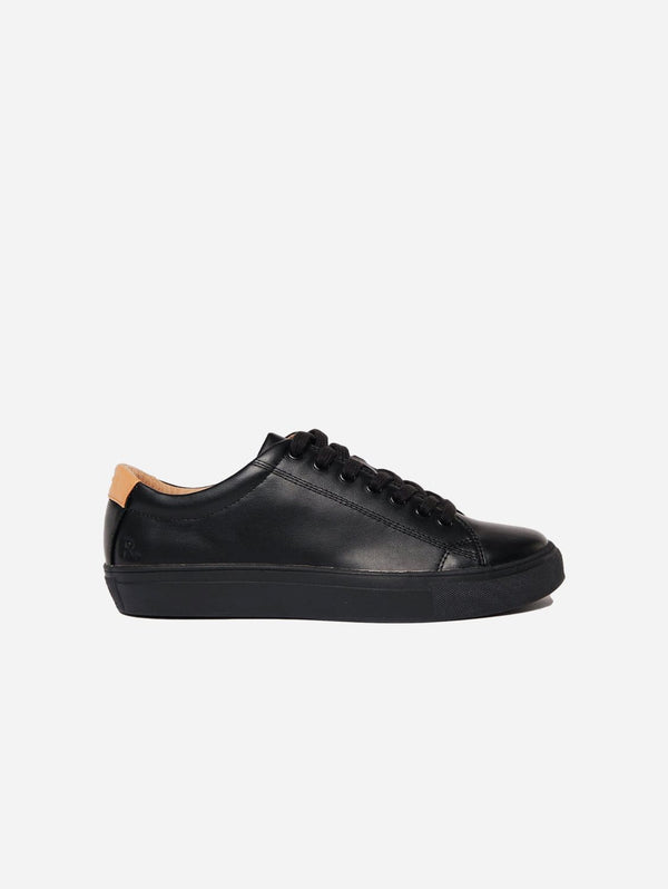 Ration.L R-Kind Unisex Vegan Leather Trainer | Mercury Black