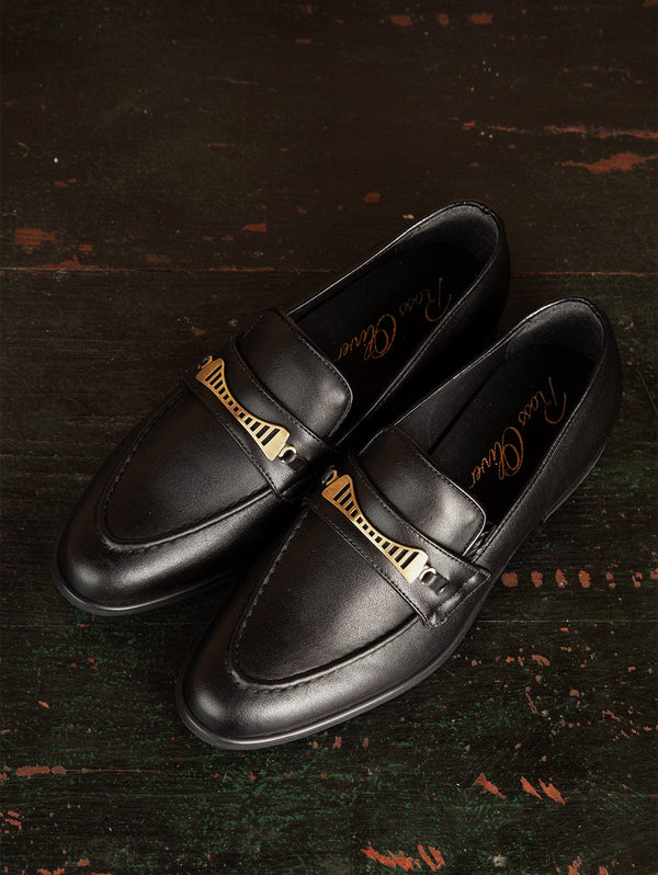 Ross Oliver Bridge-Bit Cactus Leather Vegan Loafer | Black Black / UK7 / EU41 / US8