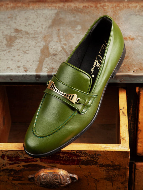 Ross Oliver Bridge-Bit Cactus Leather Vegan Loafer | Green Green / UK7 / EU41 / US8