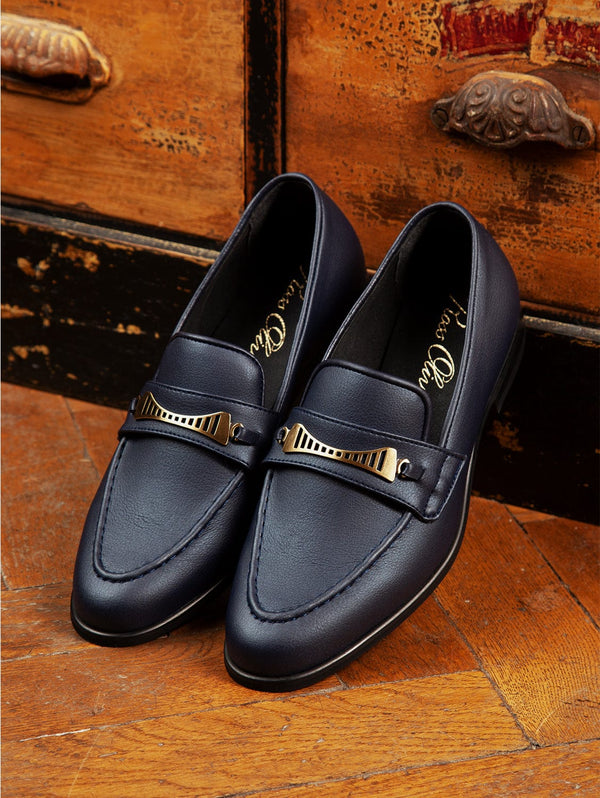 Ross Oliver Bridge-Bit Cactus Leather Vegan Loafer | Navy Navy / UK7 / EU41 / US8