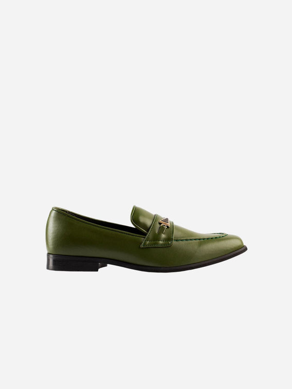 Ross Oliver Bridge-Bit Cactus Leather Vegan Loafer | Green UK7 / EU41 / US8