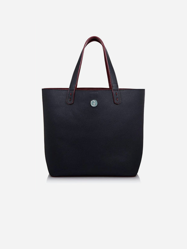 The Morphbag by GSK Reversible Vegan Tote In Navy & Red