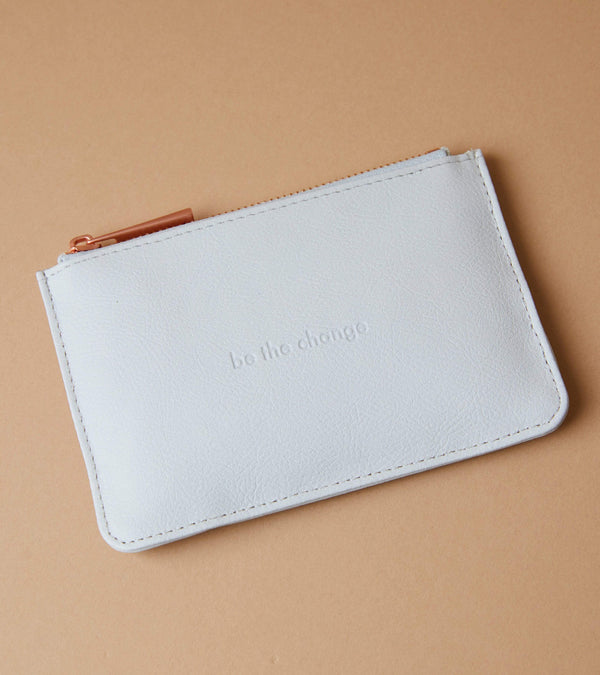 Votch Light Grey & Rose Gold Card Pouch | Classic Essentials